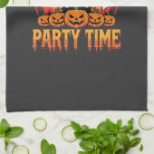 Halloween Feest Tijd Geest Pompoen Ontwerp_1 Theedoek (Gevouwen)