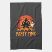 Halloween Feest Tijd Geest Pompoen Ontwerp_1 Theedoek (Verticaal)
