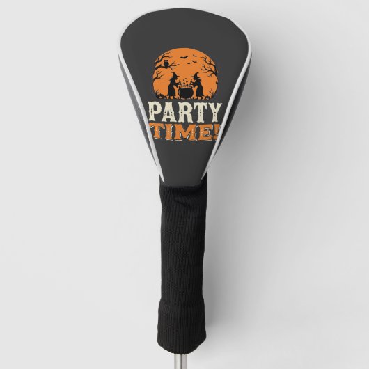 Halloween Feest Tijd Heks Ketel Design_1 Golfheadcover (Voorkant)