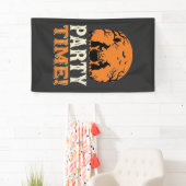 Halloween Feest Tijd Heks Ketel Design_1 Spandoek (Insitu)