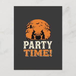 Halloween Feest Tijd Heks Ketel Ontwerp_1 Briefkaart