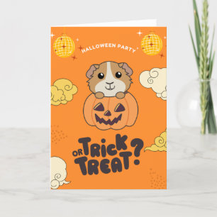 Halloween Feest Trick Or Treat Cavia's Vakantie Feestdagen Kaart