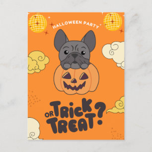 Halloween Feest Trick Or Treat Franse Bulldog Holi Feestdagenkaart