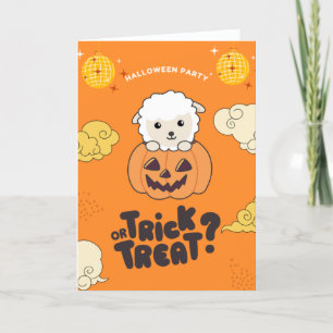 Halloween Feest Trick Or Treat Schaap Pomp Hollid Feestdagen Kaart