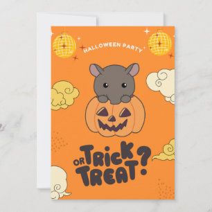 Halloween Feest Trick Or Treat Tapier Pompoen Fees Feestdagenkaart