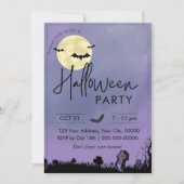 Halloween Feest Uitnodigen, Spooky Night Kaart (Voorkant)