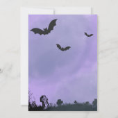 Halloween Feest Uitnodigen, Spooky Night Kaart (Achterkant)