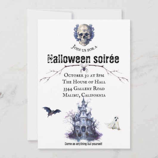 Halloween Feest Uitnodiging (Voorkant)