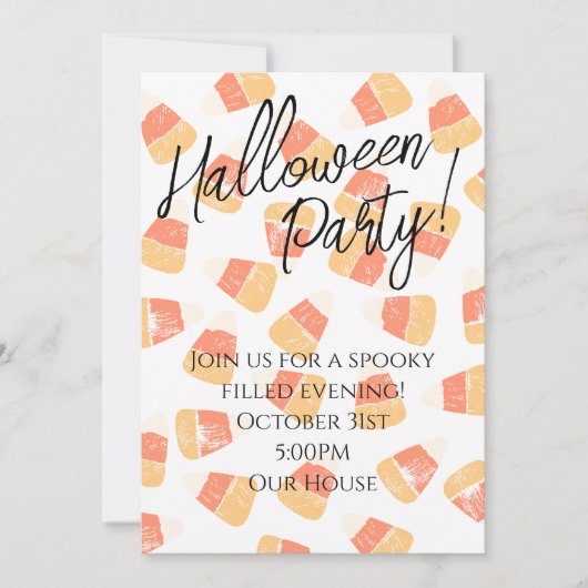 Halloween Feest Uitnodiging (Voorkant)