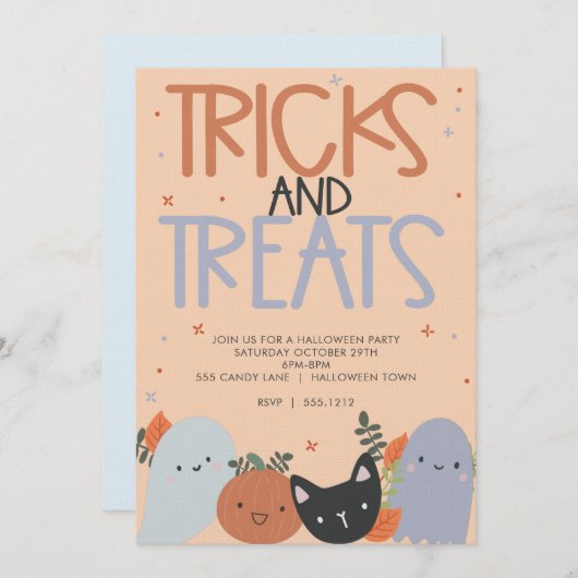 HALLOWEEN FEEST UITNODIGING (Voorkant / Achterkant)