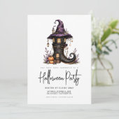 Halloween-feest uitnodiging (Staand voorkant)