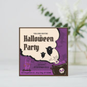 Halloween-feest uitnodiging (Staand voorkant)