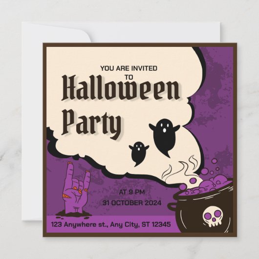 Halloween-feest uitnodiging (Voorkant)