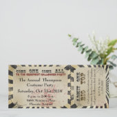 Halloween Feest Uitnodiging Circus Ticket (Staand voorkant)