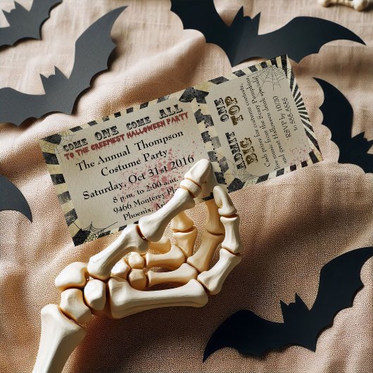 Halloween Feest Uitnodiging Circus Ticket