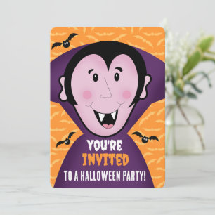 Halloween-feest uitnodiging Dracula vampier kinder
