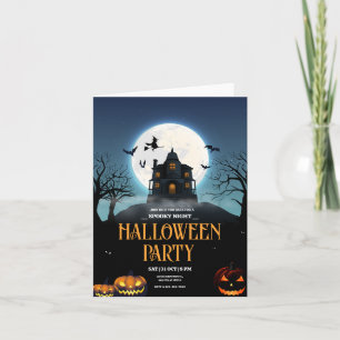 Halloween-feest uitnodiging, Griezelnacht Hallowee