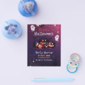 Halloween-feest uitnodiging, Horror-feest Hallowee Flyer (Enkel)
