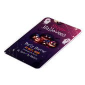 Halloween-feest uitnodiging, Horror-feest Hallowee Magneet (Linkerzijde)