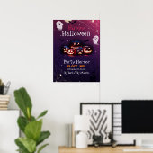 Halloween-feest uitnodiging, Horror-feest Hallowee Poster (Thuiskantoor)