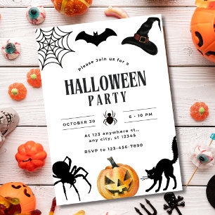 Halloween-feest uitnodiging, Kinderen Griezelnacht Kaart