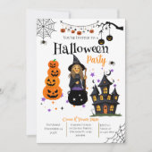 Halloween-feest uitnodiging met schedels (Voorkant)