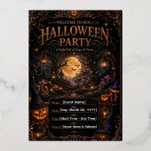 Halloween-feest uitnodiging template | Bewerkbare (Voorkant)