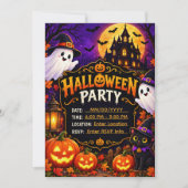 Halloween-feest uitnodiging template | Premium Spu (Voorkant)