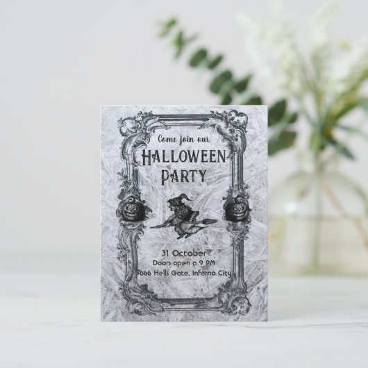 Halloween Feest Uitnodiging v1 (Staand voorkant)