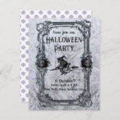 Halloween Feest Uitnodiging v1 (Voorkant / Achterkant)