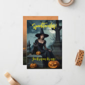 Halloween-feest uitnodiging v4 (Voorkant / Achterkant in situ)