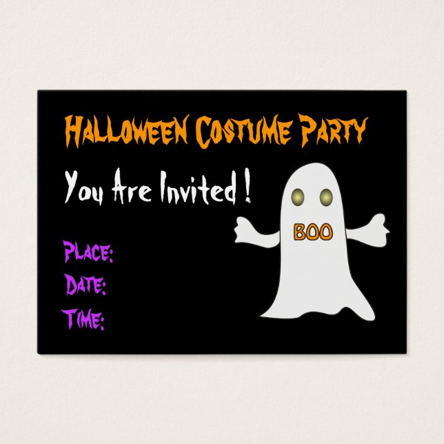 Halloween feest - Uitnodiging Visitekaartjes (Voorkant)