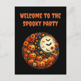 Halloween-feest uitnodigingskaart bewerkbaar briefkaart