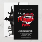 Halloween Feest Vampier Tanden Gotisch Kaart (Voorkant / Achterkant)
