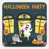 Halloween feest viering vierkante sticker (Voorkant)
