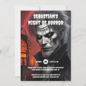 Halloween feest volwassenen gotische vampier man t kaart (Voorkant)