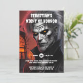 Halloween feest volwassenen gotische vampier man t kaart (Staand voorkant)