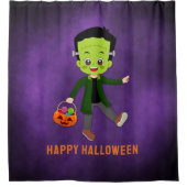Halloween Feest voor Kids Frankenstein Douchegordijn (Voorkant)