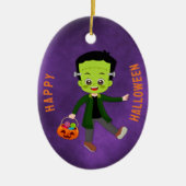 Halloween Feest voor Kids Frankenstein Keramisch Ornament (Voorkant)