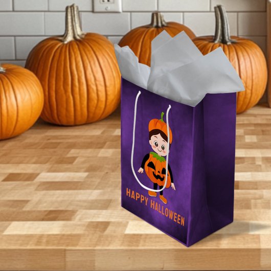 Halloween Feest voor Kinderen Pompoen Medium Cadeauzakje