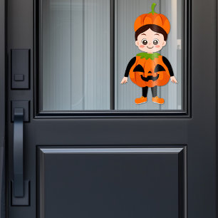 Halloween Feest voor Kinderen Pompoen Raamsticker