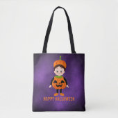Halloween Feest voor Kinderen Pompoen Tote Bag (Voorkant)