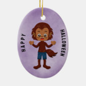 Halloween Feest voor Kinderen Weerwolf Keramisch Ornament (Achterkant)