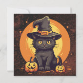 Halloween feest voordat truc of behandelen begint kaart (Achterkant)