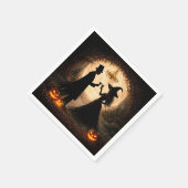 Halloween-feest wijn thema servet (Hoek)