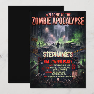 Halloween Feest Zombie Apocalypse Kaart