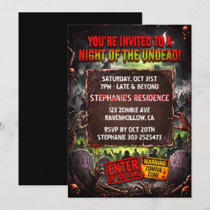 Halloween Feest Zombie Ondoden Kaart