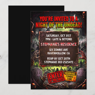 Halloween Feest Zombie Ondoden Kaart