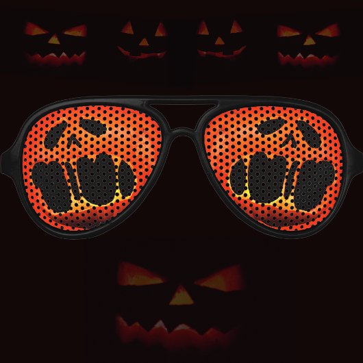 Halloween Feest Zonnebril schreeuwende Pompoen