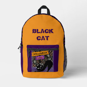 Halloween-feest, Zwarte Kat, Modern, Trendy Gedruk Bedrukte Rugzak